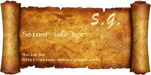 Seiner Gábor névjegykártya